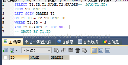 mysql 中 max 与 where 的示例分析