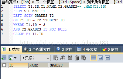 mysql 中 max 与 where 的示例分析