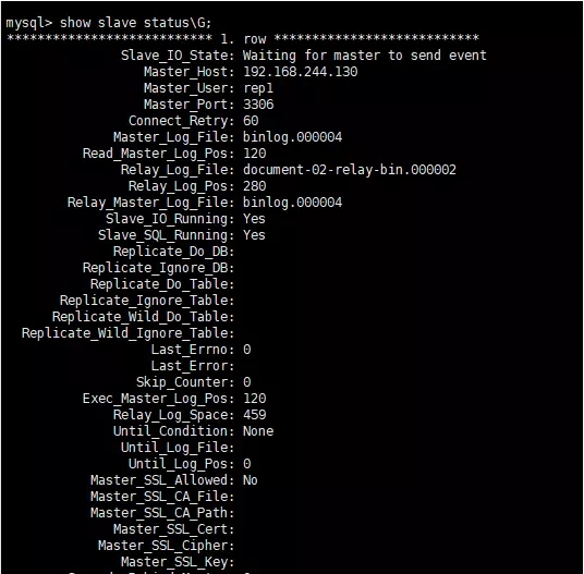 Linux 中 mysql 主从配置的示例分析