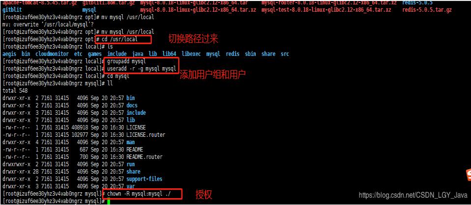 linux 中如何安装配置 mysql8.0.18