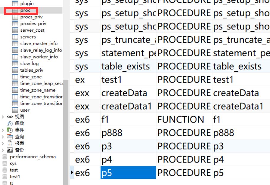 MYSQL 中怎么重命名 procedure