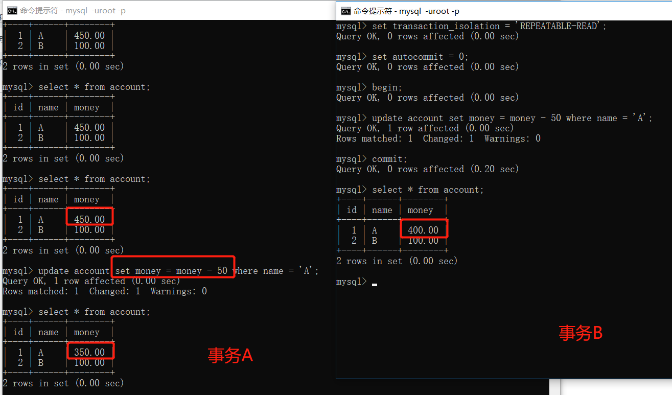 怎么在 mysql 中实现事务的隔离级别