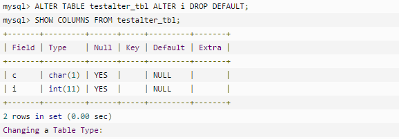 MySQL 中 ALTER 命令的作用有哪些