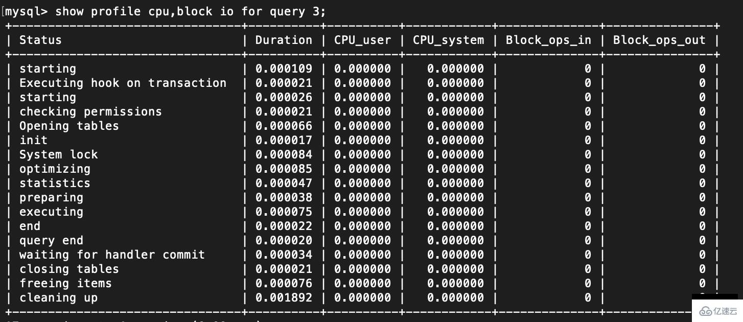 mysql 的慢查询分析调优工具 show profile 怎么用