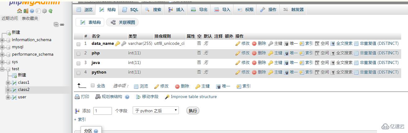 phpmyadmin 如何创建约束