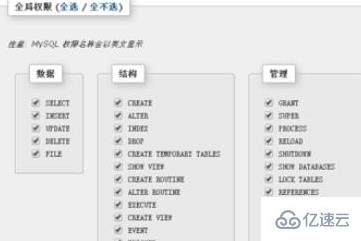 phpmyadmin 为用户设置管理员权限的方法