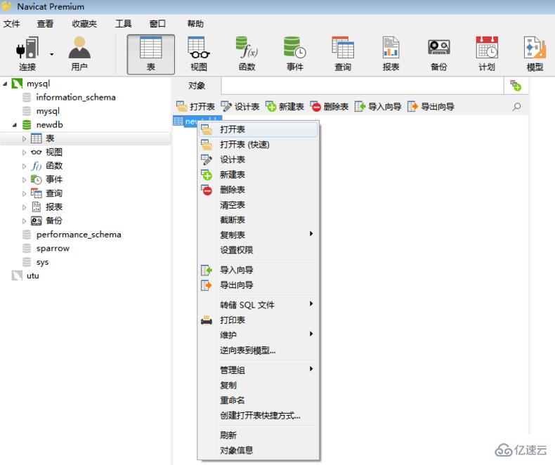 navicat 添加数据的操作示例