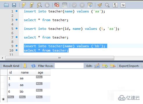 mysql 设置自增长 id 的方法