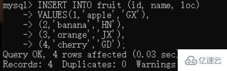 mysql 获取表项字段的方法