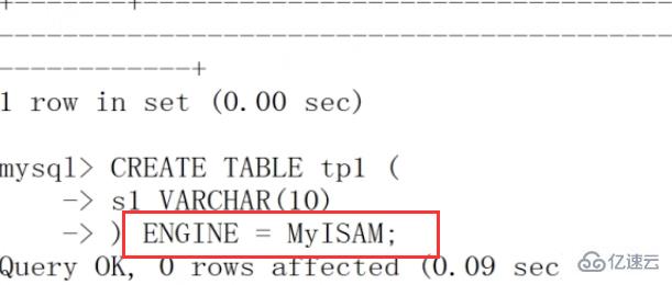 mysql 如何指定存储引擎