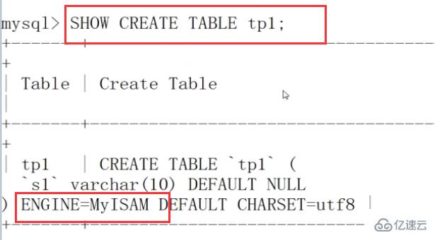 mysql 如何指定存储引擎