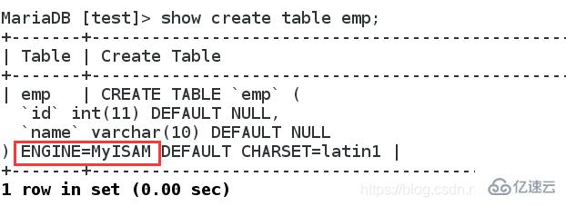 mysql 如何指定存储引擎