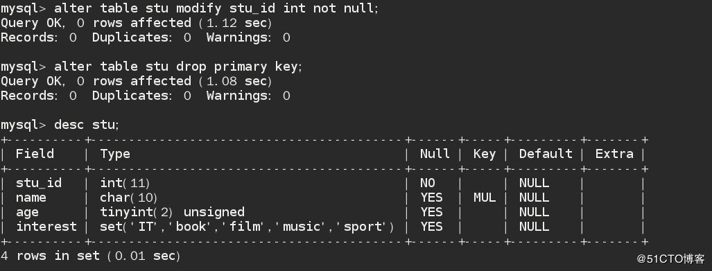 MySQL 中 Multiple primary key defined 报错的解决办法