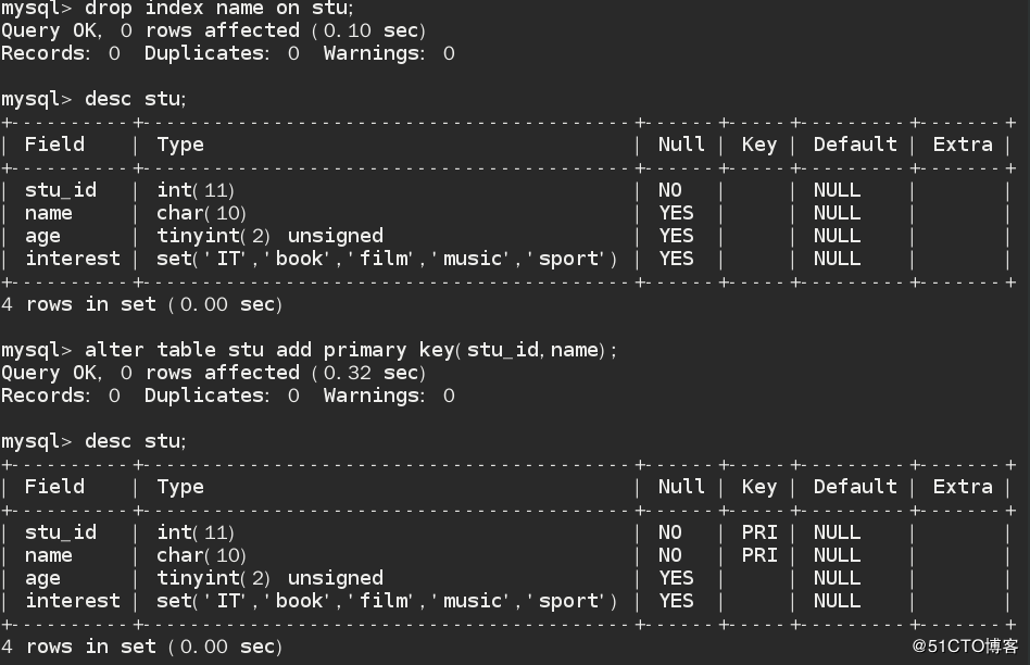 MySQL 中 Multiple primary key defined 报错的解决办法